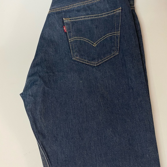 Levi's 501 Dark Blue Straight Jeans - Picture 2 of 2